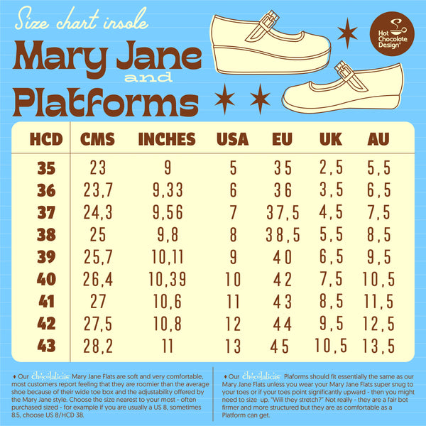 Chocolaticas® DARK HEART Mary Jane pour femmes - Chaussure plate