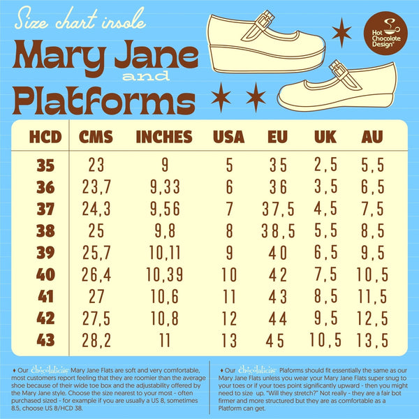 Chocolaticas® BABY RIOT Women's Mary Jane Flat - Retro Eclectic