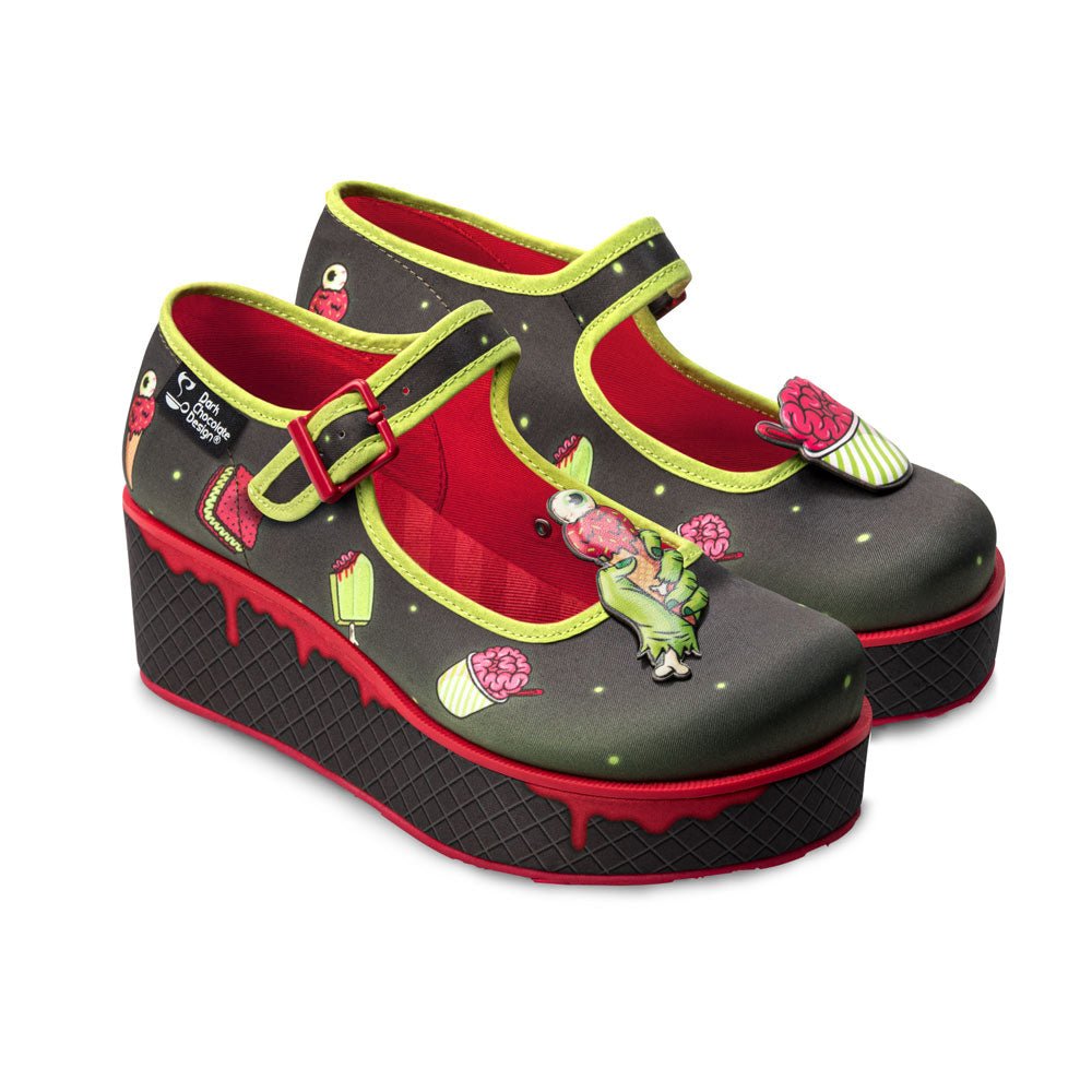 Chocolaticas® BRAIN FREEZE Women's Mary Jane Platform - Retro Eclectic