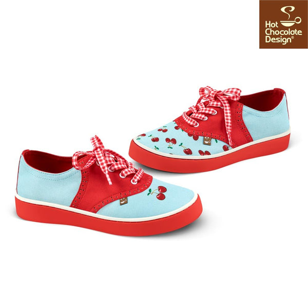 Chocolaticas® CHERRY BLUE Sneakers - Retro Eclectic