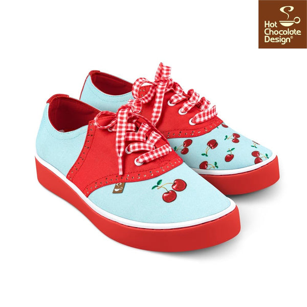 Chocolaticas® CHERRY BLUE Sneakers - Retro Eclectic