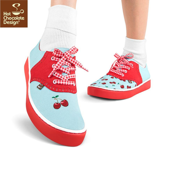 Chocolaticas® CHERRY BLUE Sneakers - Retro Eclectic