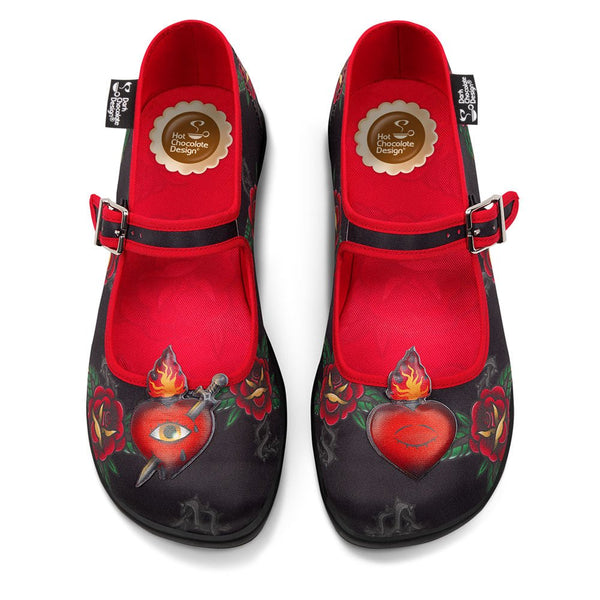 Chocolaticas® HEART Women's Mary Jane Flat - Retro Eclectic