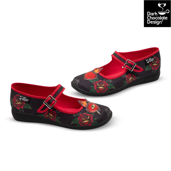 Chocolaticas® HEART Women's Mary Jane Flat - Retro Eclectic