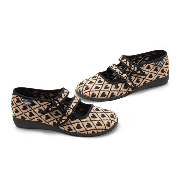 Chocolaticas® I WOVE YOU Women's Mary Jane Flat - Retro Eclectic