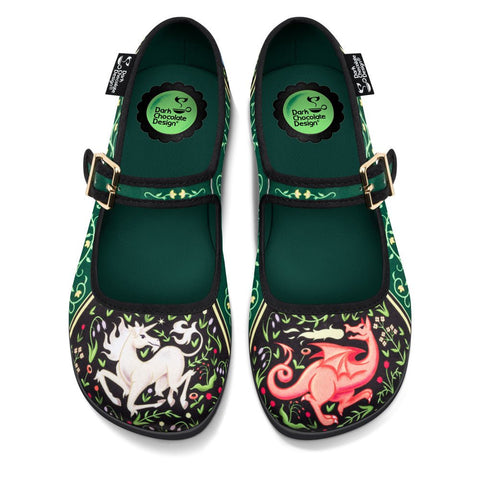Chocolaticas® MEDIEVAL BESTIARY Women's Mary Jane Flat - Retro Eclectic