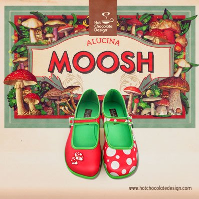 Chocolaticas® MOOSH RED Mary Jane pour femmes - Chaussure plate - Rétro éclectique