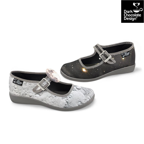 Chocolaticas® NOCTURNE Women's Mary Jane Flat - Retro Eclectic