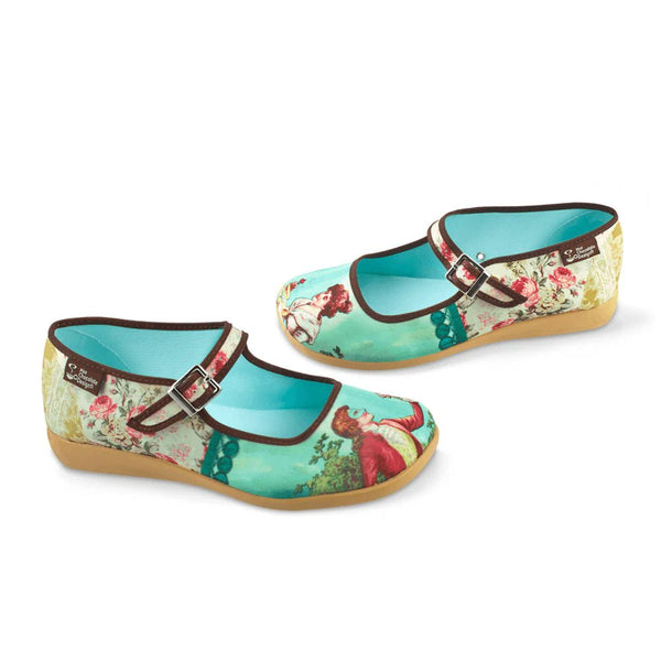 Chocolaticas® POESIA CORTESANA Women's Mary Jane Flat - Retro Eclectic