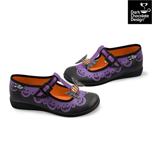 Chocolaticas® PUMPKIN TWIST Women's Mary Jane Flat - Retro Eclectic