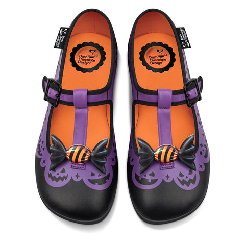 Chocolaticas® PUMPKIN TWIST Women's Mary Jane Flat - Retro Eclectic