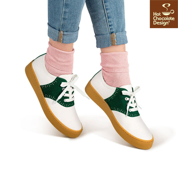 Chocolaticas® SADDLE GREEN Sneakers - Retro Eclectic