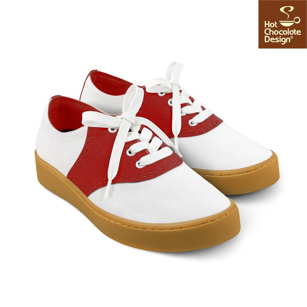 Chocolaticas® SADDLE RED Sneakers - Retro Eclectic