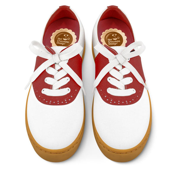 Chocolaticas® SADDLE RED Sneakers - Retro Eclectic