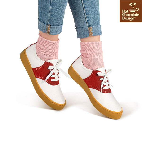 Chocolaticas® SADDLE RED Sneakers - Retro Eclectic