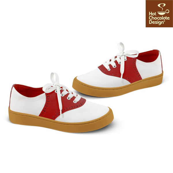 Chocolaticas® SADDLE RED Sneakers - Retro Eclectic