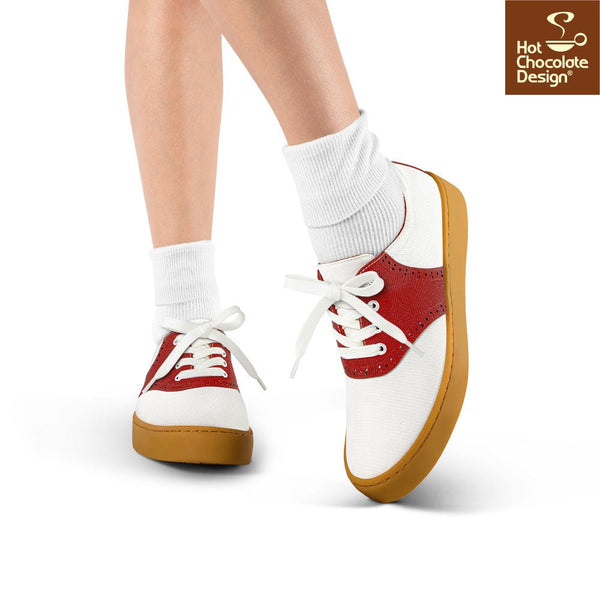 Chocolaticas® SADDLE RED Sneakers - Retro Eclectic