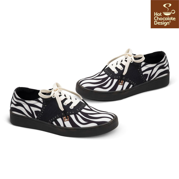 Chocolaticas® SADDLE ZEBRA Sneakers - Retro Eclectic