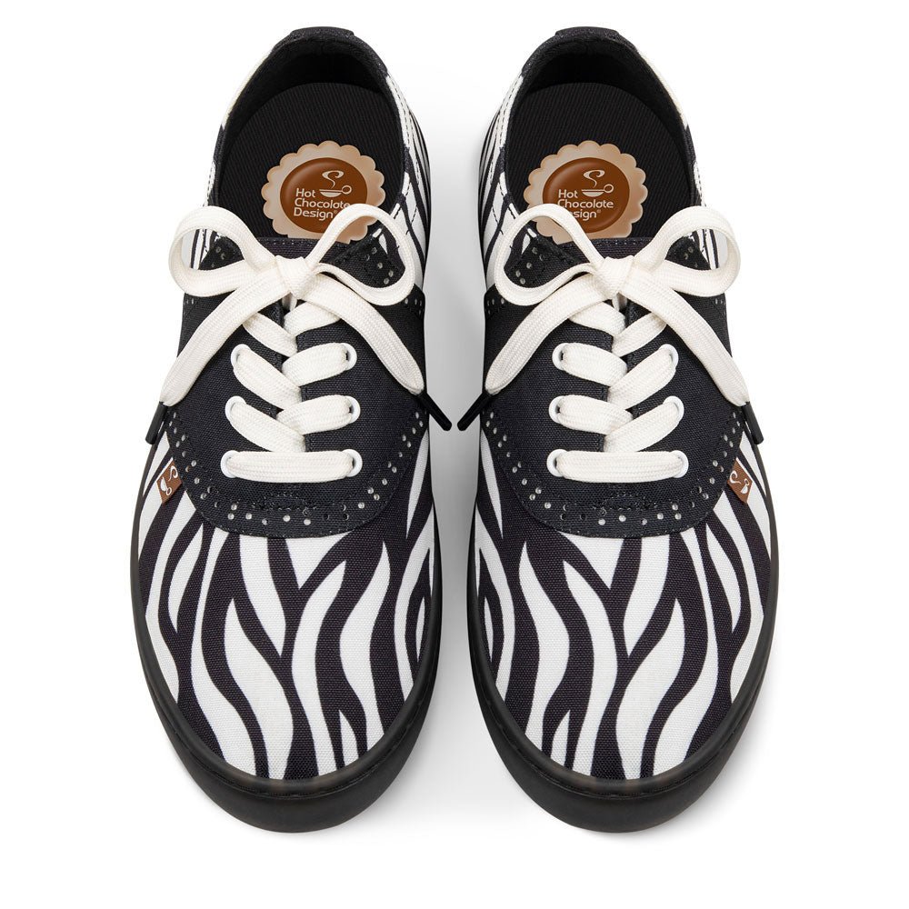 Chocolaticas® SADDLE ZEBRA Sneakers - Retro Eclectic