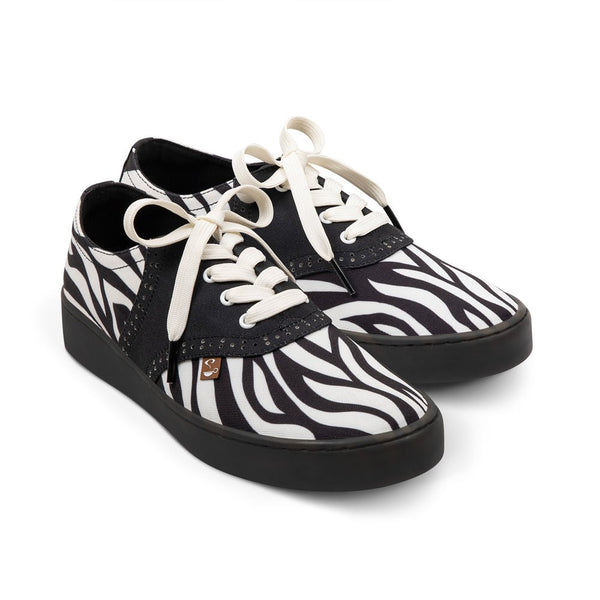 Chocolaticas® SADDLE ZEBRA Sneakers - Retro Eclectic