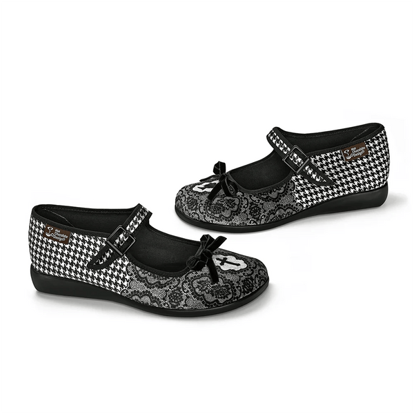 Chocolaticas® SIMONETTE Mary Jane pour femme - Chaussure plate - Rétro éclectique