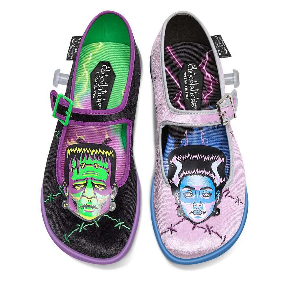 Chocolaticas 3 PACK MONSTER BOX Women s Mary Jane Flat Retro Eclectic