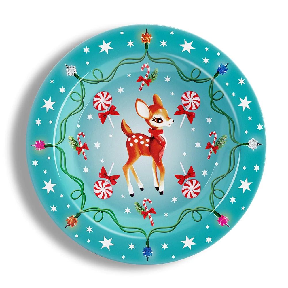 Chocolaticas® Kitschy Christmas Set of Plates - Retro Eclectic