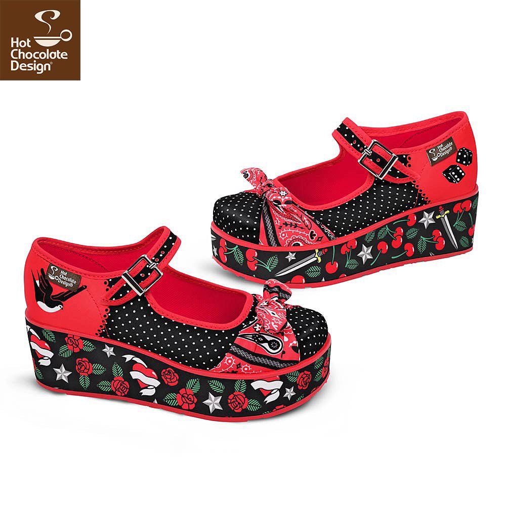 Chocolaticas® ROCKABILLY Women's Mary Jane Platform – Retro Eclectic